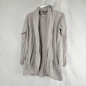 Barefoot Dreams CozyChic Lite Circle Cardigan Medium Beige Sweater 423 Medium